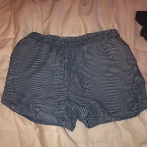 Pinstriped shorts!